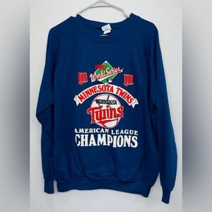 Vintage Minnesota Twins Sweatshirt Mens XXL MLB 1987 World Series AL Champions